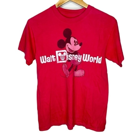 Disney Other - Walt Disney World Mickey Mouse Red Disneyland Resorts Hanes T-Shirt Size Small